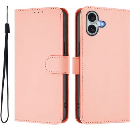 Mobigear Urban Wallet iPhone 16 Plus Hülle Klapphülle Geldbörse - Pink