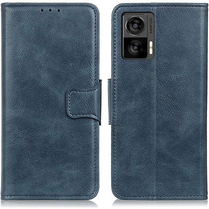 Mobigear Classy Motorola Edge 30 Neo Hülle Klapphülle Geldbörse - Blau