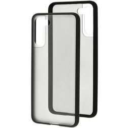 Mobiparts Hardcover Samsung Galaxy S21 Plus Hülle Hardcase Backcover - Transparent / Grau