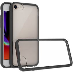 Mobigear Crystal iPhone SE (2022) Hülle Hardcase Backcover - Schwarz / Transparent