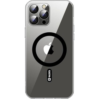 Valenta Durchsichtig iPhone 13 Pro Max MagSafe Hülle Gehärtetes Glas Backcover - Transparent