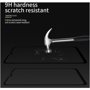 Mobigear Premium LG K40s Panzerglas Gehärtetes Glas Displayschutz - Hüllenfreundlich - Schwarz