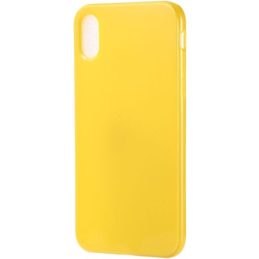 Mobigear Colors iPhone XS Hülle Flexibles TPU Backcover - Gelb