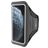 Mobiparts Comfort Fit Handyhalterung Joggen iPhone 11 Pro Max Sporthülle Neopren Sportarmband - Schwarz
