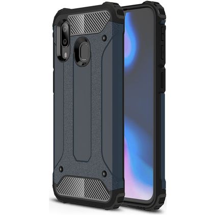 Mobigear Outdoor Samsung Galaxy A40 Hülle Hardcase Backcover Stoßfest - Marineblau