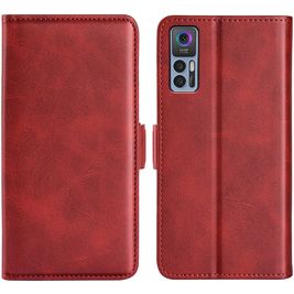 Mobigear Slim Magnet TCL 30 Plus Hülle Klapphülle Geldbörse - Rot