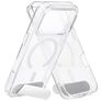 Mobiparts Hardcover Durchsichtig iPhone 18 Pro MagSafe Hülle Hardcase Backcover mit Ständer - Transparent