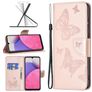 Mobigear Butterfly Samsung Galaxy A33 Hülle Klapphülle Geldbörse - Roségold