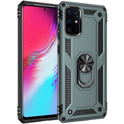 Mobigear Armor Ring Samsung Galaxy S20 Ultra Hardcase Backcover Shockproof mit Ringhalter - Grün