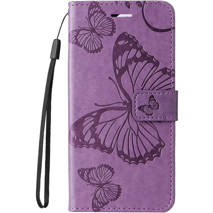 Mobigear Butterfly HONOR 200 Lite Hülle Klapphülle Geldbörse - Lila