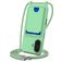 Mobigear Lanyard Card iPhone 16 Silikon Handykette mit Kartenhalter - Grün