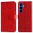 Mobigear Sunflower Samsung Galaxy S26 Plus Hülle Klapphülle Geldbörse - Rot