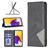 Mobigear Rhombus Slim Samsung Galaxy A73 Hülle Klapphülle - Schwarz