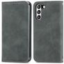 Mobigear Retro Slim Samsung Galaxy S21 FE Hülle Klapphülle Geldbörse - Grau