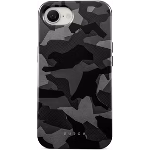 Burga Tough iPhone 16e Hülle Hardcase Backcover Stoßfest - Night Black Camo