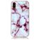 Mobigear Marble iPhone XS Hülle Flexibles TPU Backcover - Lila