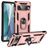 Mobigear Armor Ring Google Pixel 7 Pro Hülle Hardcase Backcover Stoßfest mit Ringhalter - Roségold