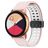 Mobigear Sport Plus Mag Silikon Smartwatch Armband Magnetverschluss - 22 mm - Weiß / Pink