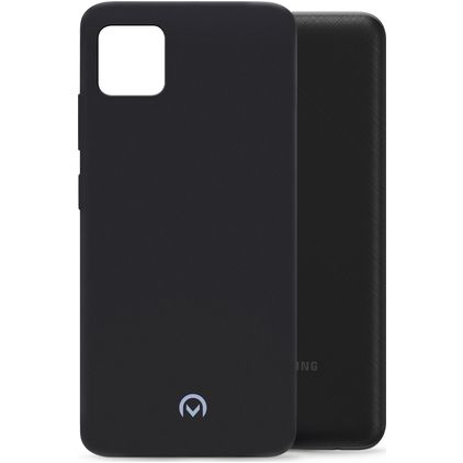 Mobilize Rubber Gelly Samsung Galaxy A03 Hülle Flexibles TPU Backcover - Matt Black