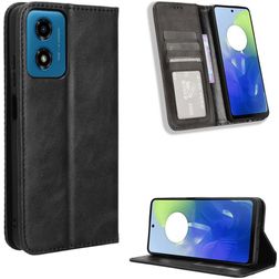 Mobigear Sensation Motorola Moto G04 Hülle Klapphülle Geldbörse - Schwarz