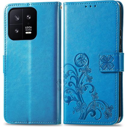 Mobigear Clover Xiaomi 13 Hülle Klapphülle Geldbörse - Blau
