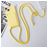 Mobigear Lanyard Card iPhone 15 Plus Silikon Handykette mit Kartenhalter - Gelb