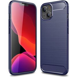 Mobigear Brushed Slim iPhone 14 Plus Hülle Flexibles TPU Backcover - Blau