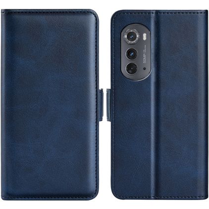 Mobigear Slim Magnet Motorola Edge (2022) Hülle Klapphülle Geldbörse - Dunkelblau