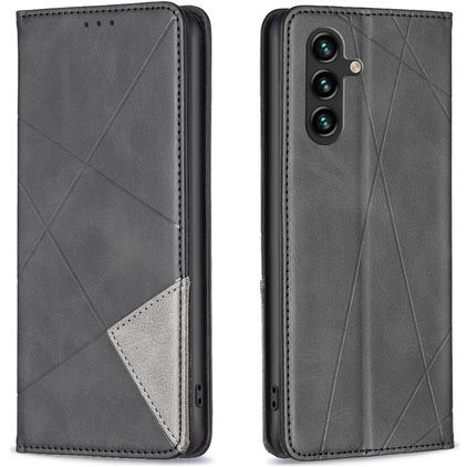 Mobigear Rhombus Slim Samsung Galaxy A56 Hülle Klapphülle - Schwarz