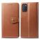Mobigear Snap Button OPPO A72 Hülle Klapphülle Geldbörse - Cognac