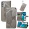 Mobigear Butterfly Motorola Moto G52 Hülle Klapphülle Geldbörse - Grau