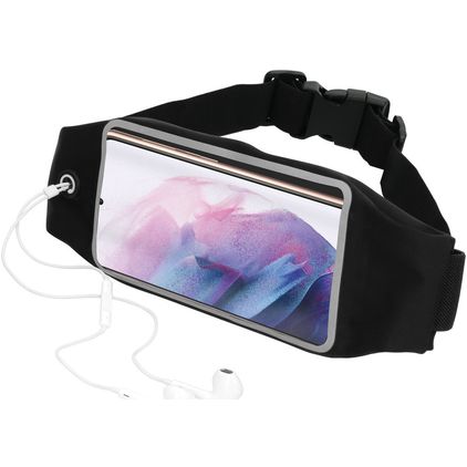 Mobiparts Comfort Fit Belt Handyhalterung Joggen Samsung Galaxy S21 Plus Sporthülle Neopren Gürtel - Schwarz