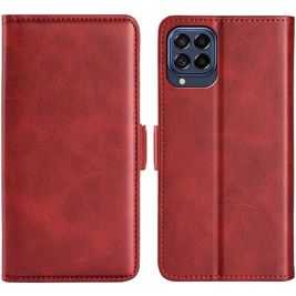 Mobigear Slim Magnet Samsung Galaxy M53 Hülle Klapphülle Geldbörse - Rot