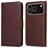 Mobigear Wallet iPhone 17 Pro Klapphülle Portemonnaie - Braun