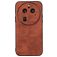 Mobigear Fabric OPPO Find X6 Pro Hülle Hardcase Backcover - Braun