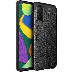 Mobigear Luxury Samsung Galaxy A03s Hülle Flexibles TPU Backcover - Schwarz