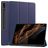 Mobigear Tri-Fold Gel Samsung Galaxy Tab S9 Ultra Hülle TPU,Kunstleder Klapphülle + Stifthalter - Dunkelblau