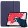 Mobigear Tri-Fold Gel iPad Pro 11 Zoll (2018) TPU / Kunstleder Klapphülle + Stylus-Halter - Dunkelblau