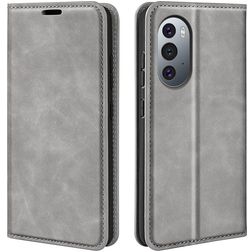 Mobigear Retro Slim Motorola Edge X30 Hülle Klapphülle Geldbörse - Grau