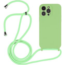 Mobigear Lanyard iPhone 14 Pro Silikon Handykette - Grün