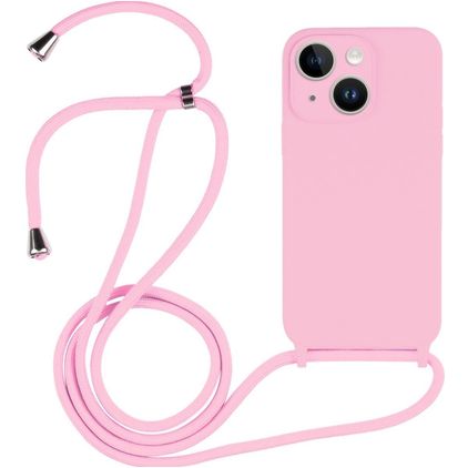 Mobigear Lanyard iPhone 14 Plus Silikon Handykette - Pink