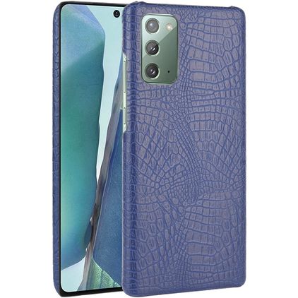 Mobigear Croco Samsung Galaxy Note 20 Hülle Hardcase Backcover - Blau