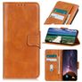 Mobigear Classy Motorola Edge (2021) Hülle Klapphülle Geldbörse - Cognac