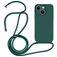 Mobigear Lanyard iPhone 14 Silikon Handykette - Dunkelgrün