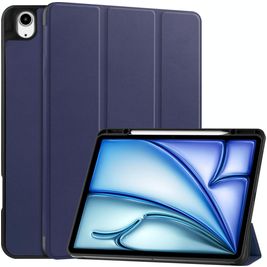 Mobigear Tri-Fold iPad Air 13 Zoll (2025) Hülle Klapphülle + Stifthalter - Dunkelblau