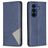 Mobigear Rhombus Slim Samsung Galaxy A37 Hülle Klapphülle - Blau