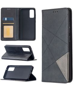 Mobigear Rhombus Slim Samsung Galaxy S20 FE Hülle Klapphülle - Schwarz