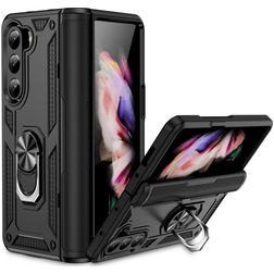 Mobigear Armor Ring Samsung Galaxy Z Fold 5 Hülle Hardcase Backcover Stoßfest mit Ringhalter - Schwarz