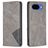 Mobigear Rhombus Slim Google Pixel 10a Hülle Klapphülle - Grau