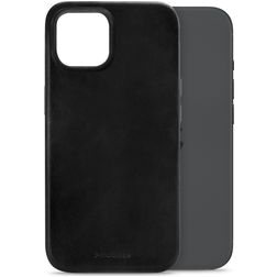 Mobilize Premium iPhone 15 MagSafe Hülle Echtes Leder Backcover - Schwarz